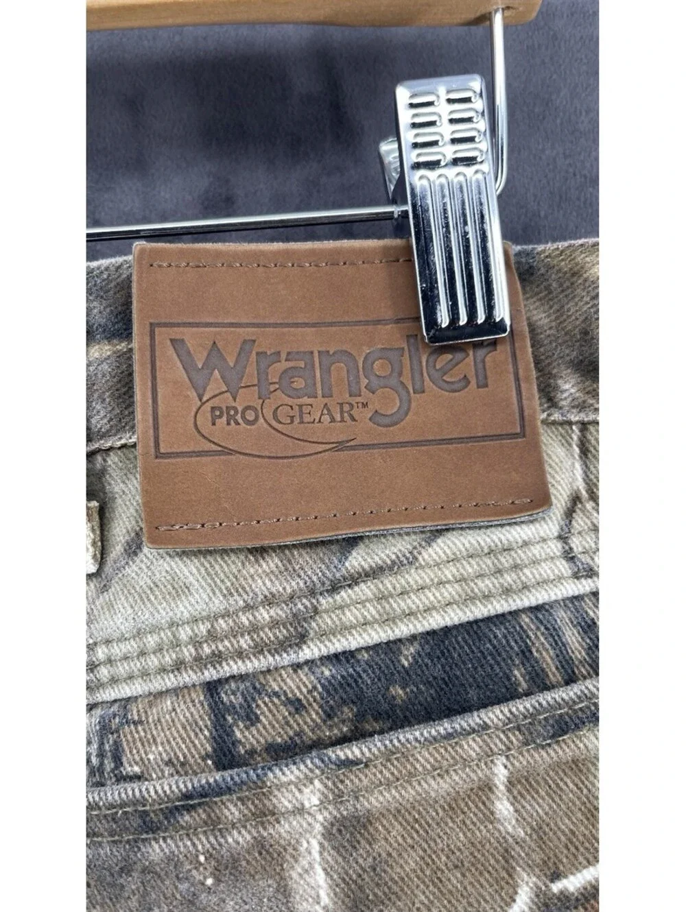 VTG Wrangler Pro Gear Realtree Camo Carpenter Pants Men 38x32 Hunting USA